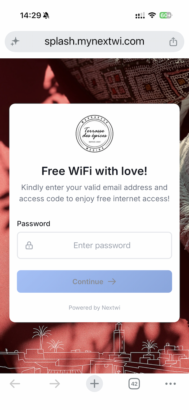 Mockup — Connexion par Mot de Passe